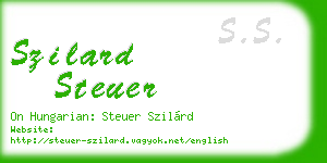 szilard steuer business card